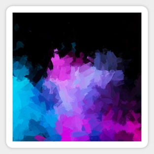 Violet Party Night Abstract Painting Sticker